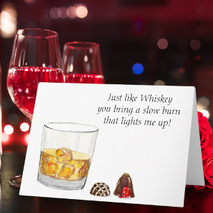 Whiskey-Waterverf met Chocolade Truffels Kaart