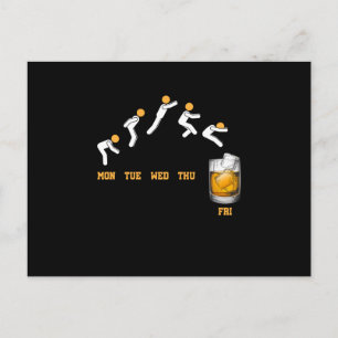 Whiskey Week Jump Whiskey Alcohol Briefkaart