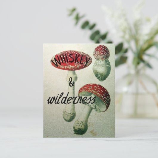 Whiskey & Wilderness Toadstool Briefkaart (Staand voorkant)