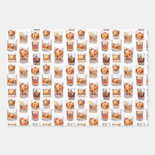 Whiskey Wrapping Paper - Cocktail Gift Wrap