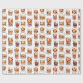 Whiskey Wrapping Paper - Cocktail Gift Wrap Cadeaupapier (Vlak)