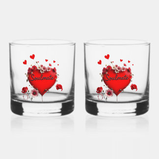 Whiskeybril Red Heart Soulmate Valentijnsdag Whisky Glas