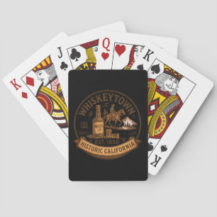 Whiskeytown - Historisch embleem van de Vintage va Pokerkaarten