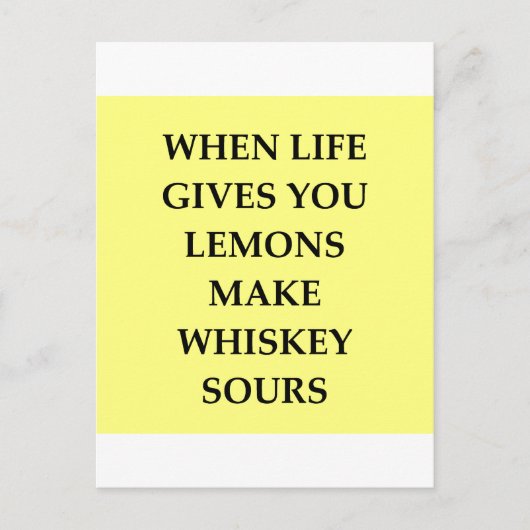 whiskeyzuren briefkaart (Voorkant)