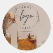 whisky | Boho Flowers | esthetisch Ronde Sticker (Voorkant)