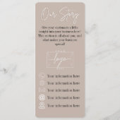 whisky | Boho Flowers | Menu (Achterkant)