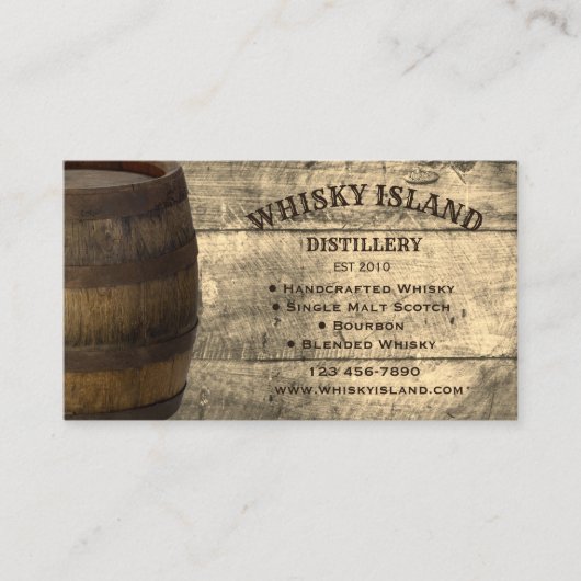 Whisky Distillery Carte de visite (Devant)