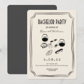 Whisky Funky sigaar en Whisky Bachelor Kaart (Voorkant / Achterkant)