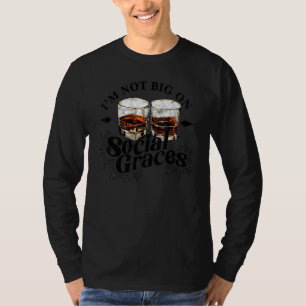 whisky Ik ben niet groot op sociale spelletjes T-shirt
