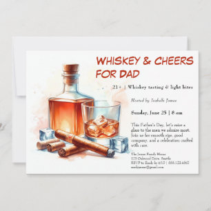 Whisky & sigaren – Bewerkbare Vaderdag Kaart