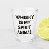 Whisky Spirit Animal Funny Quote Shot Glas (Voorkant)