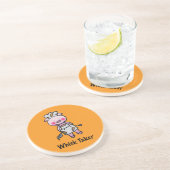 Whisky Taker Pig - Grappig Chef Design Zandsteen Onderzetter (Zijkant)