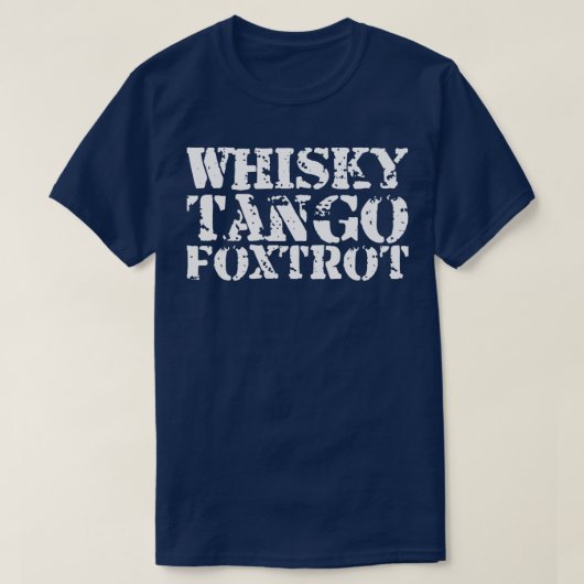 whisky tango foxtrot bartender drink wine t-shirt (Design voorkant)