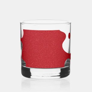 Whisky Verre à roche éclaboussé de rouge tomate abstrait