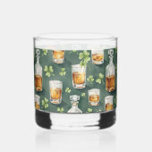 Whisky Verre à Whiskey et Trèfles de la Saint-Patrick (Recto)