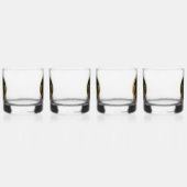 Whisky Verre à Whiskey Monogramme Noir & Or | Poker (Gauche)