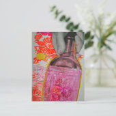Whiskyfles Mixed Media Collage Briefkaart (Staand voorkant)