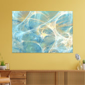 Whisper 3D Abstract fractal Canvas Afdruk (Insitu (Woonkamer))