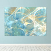 Whisper 3D Abstract fractal Canvas Afdruk (Insitu (Houten vloer))