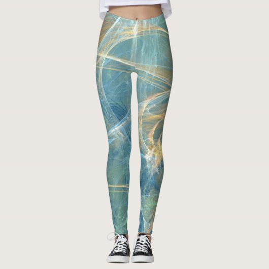 Whisper 3D Abstract fractal Leggings (Voorkant)