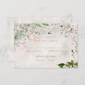 Whisper & Blush Mariage 2 Repas Choix Carte RSVP (Devant / Derrière)