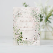 Whisper & Blush Wedding Enregistrer La Carte Date (Debout devant)