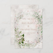 Whisper & Blush Wedding Enregistrer La Carte Date (Devant / Derrière)