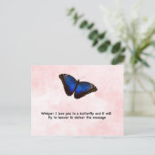 Whisper Butterfly Briefkaart (Staand voorkant)