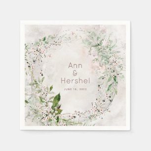 Whisper en Blush Wedding Cocktail Napkins Servet