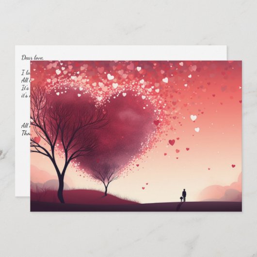 Whisper Love: Schrijf je brief - Valentijn Kaart (Voorkant / Achterkant)