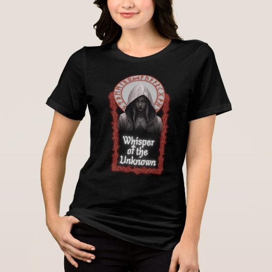 Whisper of the Unknown - Dark Gothic Tri-Blend Shirt (Voorkant)