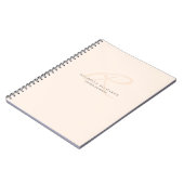 Whisper Pink Elegant Minimalist Monogram Notitieboek (Linkerzijde)