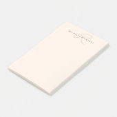 Whisper Pink Elegant Minimalist Monogram Post-it® Notes (Schuin)