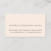 Whisper Pink Elegant Minimalist Monogram Visitekaartje (Achterkant)