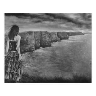 Whisper - The Cliffs of Moher door Gary Rudisill Foto Afdruk