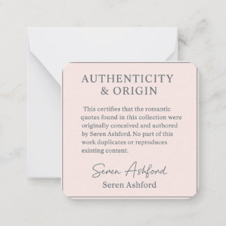 Whispered words- Volume 1_ AUTHENTICITY & ORIGIN Notitiekaartje