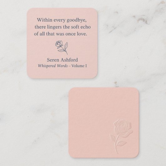 Whispered Words-Volume 1_card# 12 Notitiekaartje (Voorkant / Achterkant)