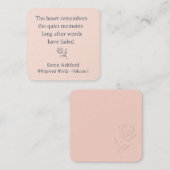 Whispered Words- Volume 1_card# 5 Notitiekaartje (Voorkant / Achterkant)