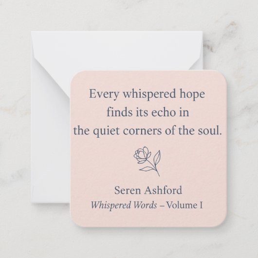 Whispered Words-Volume 1_card# 7 Notitiekaartje (Voorkant)
