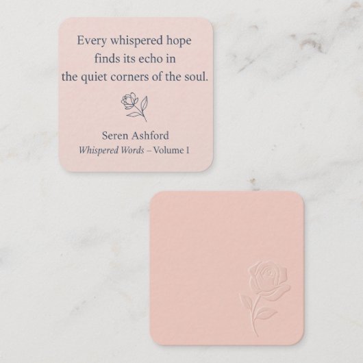 Whispered Words-Volume 1_card# 7 Notitiekaartje (Voorkant / Achterkant)