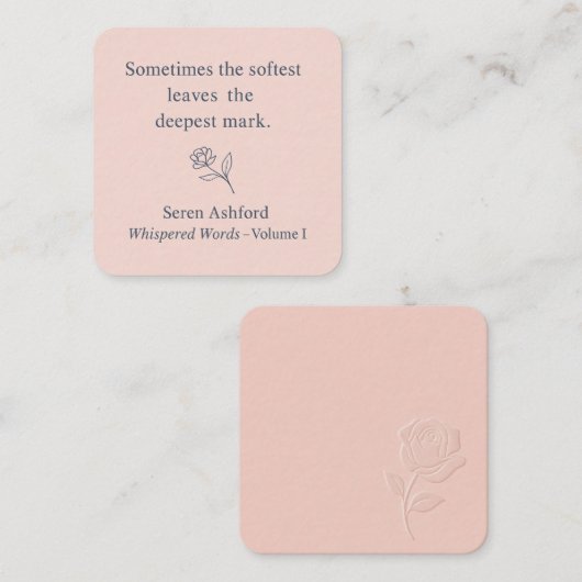 Whispered Words-Volume 1_card# 8 Notitiekaartje (Voorkant / Achterkant)