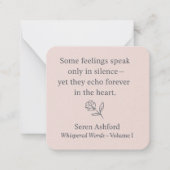 Whispered Words – Volume I .Card# 2 Notitiekaartje (Voorkant)