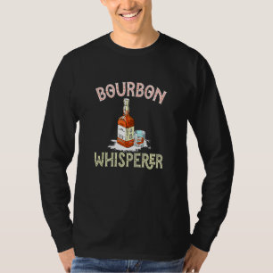 Whisperer-glazen fles van Bourbon, whisky, met Gl T-shirt