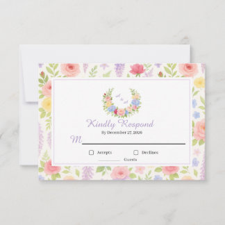 Whispering Blooms RSVP Kaartje