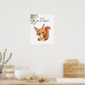 Whispering Eekhoorn Affirmaties Poster (Keuken)