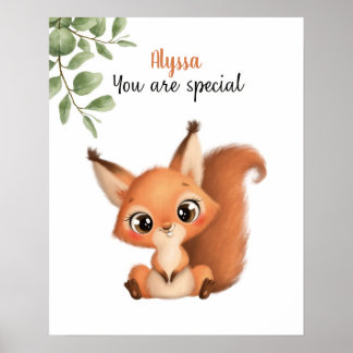 Whispering Eekhoorn Affirmaties Poster