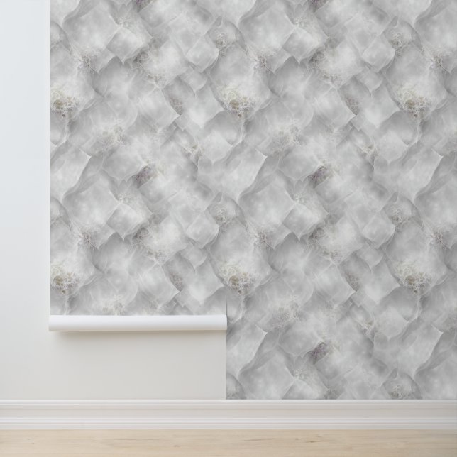 Whispering Frost Veil Abstract Behang (Applicatie)