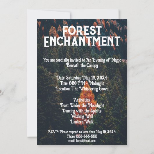 Whispering Grove Enchantment: betoverd bos Kaart (Voorkant)