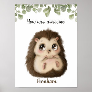 Whispering Hedgehog Affirmaties Poster