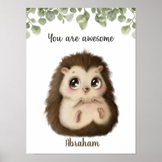 Whispering Hedgehog Affirmaties Poster